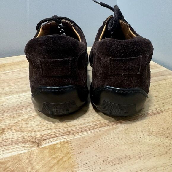 Coach Oxford Shoes Mens 9D‎ Chocolate Brown Suede Office Casual Tie Up Packard - Picture 2 of 9